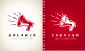 Speaker logo vector. Logo design.